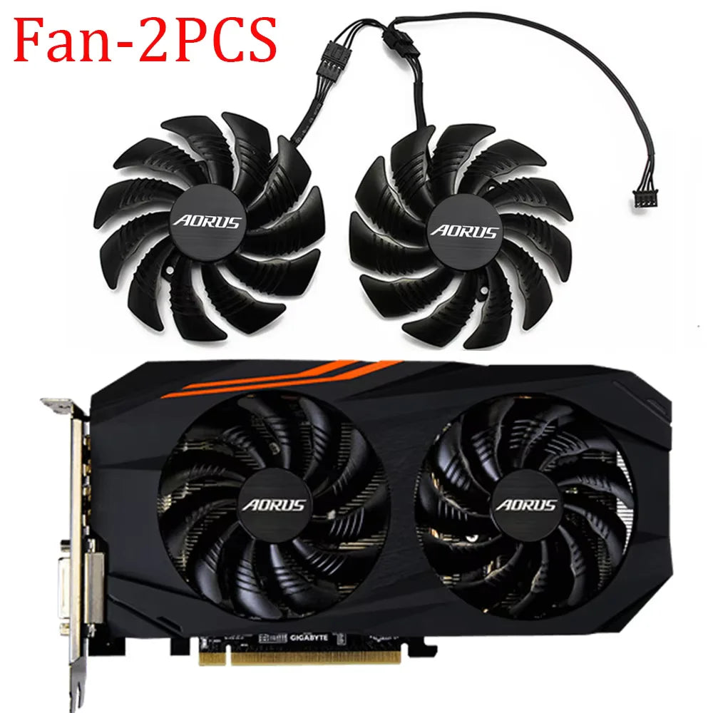 For Gigabyte AORUS Radeon RX 570 580 Graphics Card Cooling Fan RX570 RX580 88MM T129215SU PLD09210S12HH Video Card Fan
