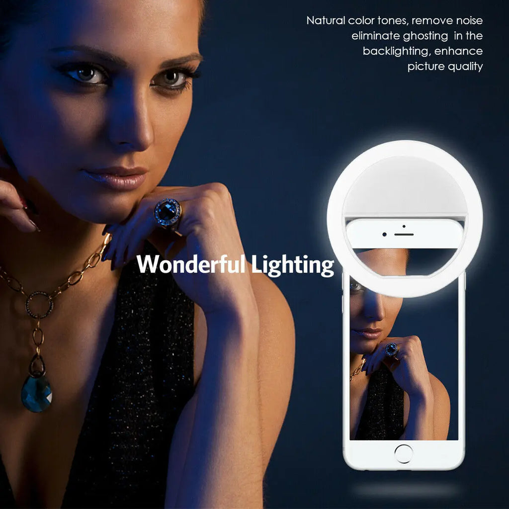 Mobile Phone Fill Light USB Charge Led Selfie Ring Light Phone Live Broadcast Video LED Selfie Ring Lamp For All Smartphone