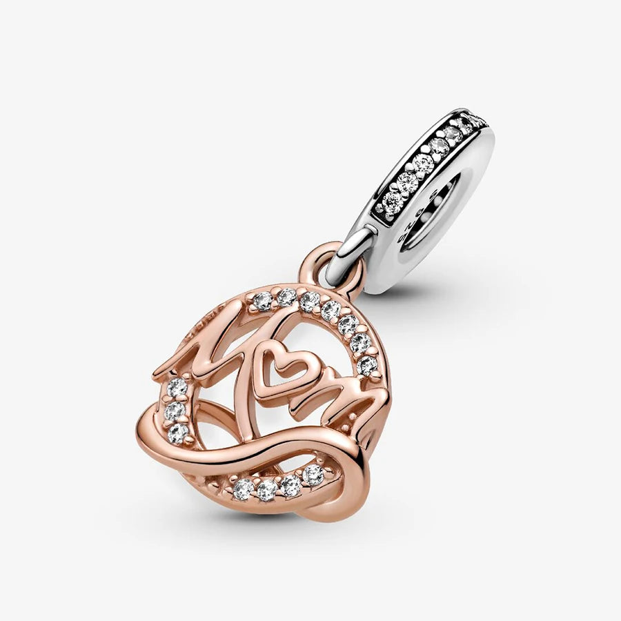 New 925 Silver Gold Bear Love Dog Bead Eternal Lucky Leaf Pumpkin Car Pendant Fashionable DIY Charm Exquisite Jewelry Gift