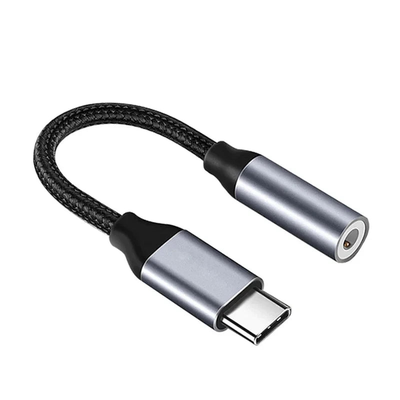 USB Type C to 3.5mm Jack Headphone Adapter Aux Audio All Earphone HiFi Splitter Cable for iPhone 16 15 Samsung