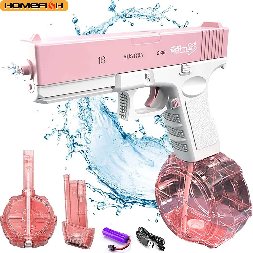 Automatic Electric Water Gun 500cc Large Capacity Super Strong Distance 10m Children and Adults Leak Proof Water Battle