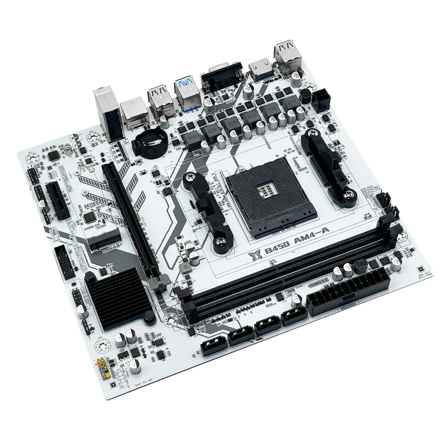 MACHINIS B450 motherboard AMD supports AM4 CPU and DDR4 desktop RAM Dual Channel NVME NGFF M.2 VGA HDMI M-ATX for Ryzen5 series