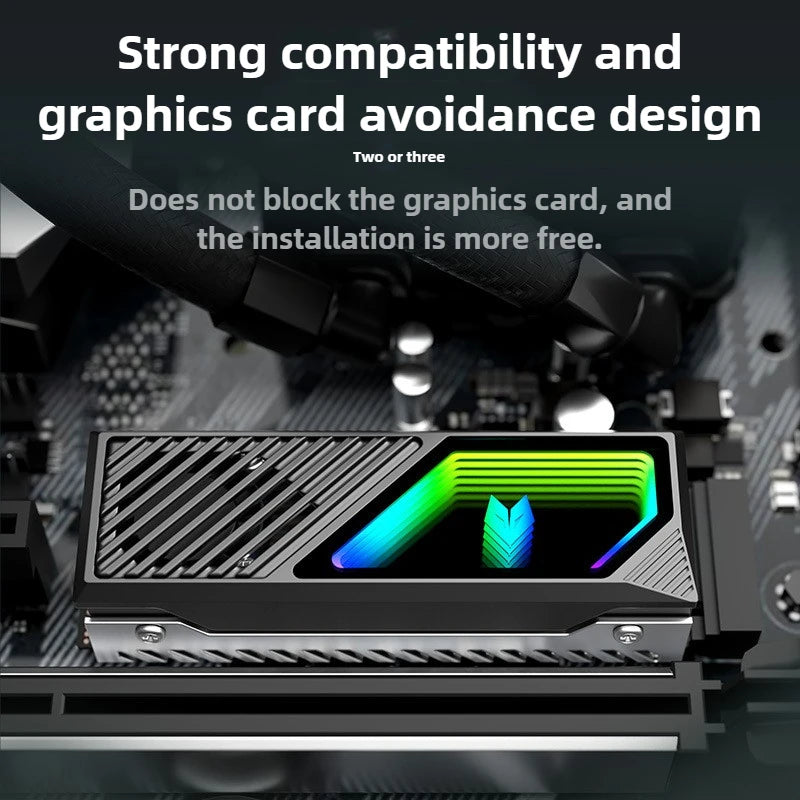 COOLMOON M2 SSD Heatsink for NVME 2280 Brass Cooling Fin Thermal Pad Computer PC SSD Cooler Heat Sink for M.2 Solid State Drive
