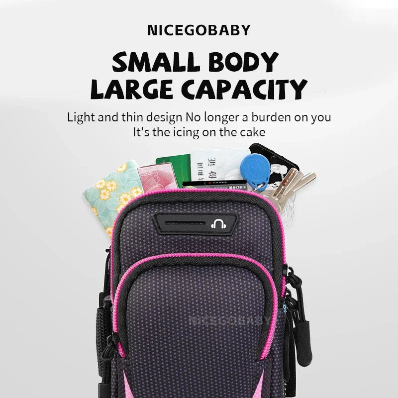 Phone Arm Bag with Headphone Jack Waterproof Breathable Sports Running Bag Gym Mobile Phone Holder