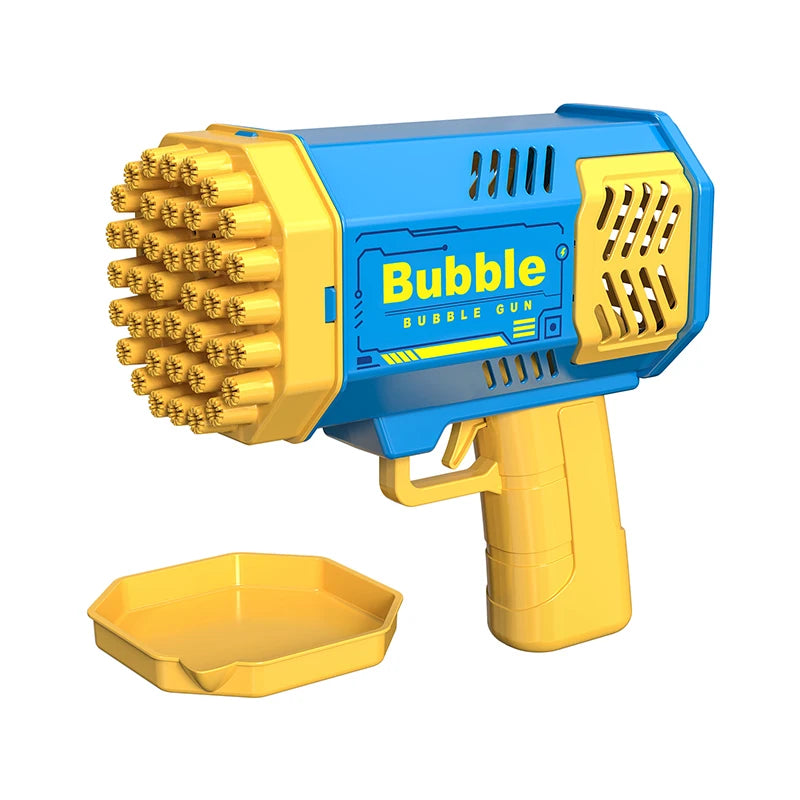 40 Hole Rocket Launcher Handheld Portable Electric Automatic Bubble Gun Party Birthday Gift Toy(without Bubble Water)
