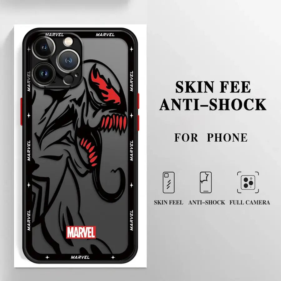 Case for iPhone 17 Pro Max Air 7 8 SE 11 XS XR 12 16 Plus 14 15 13 Mini Funda Back Phone Cover Marvel Groot Venom
