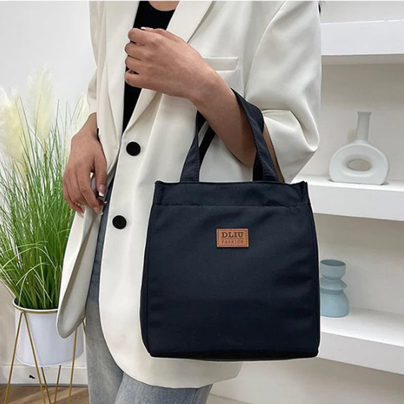 Large-capacity Simple Bento Bag for Going Out and Taking Lunch to Work Aluminum Foil Insulated Lunch Box Bag Handbag 2025