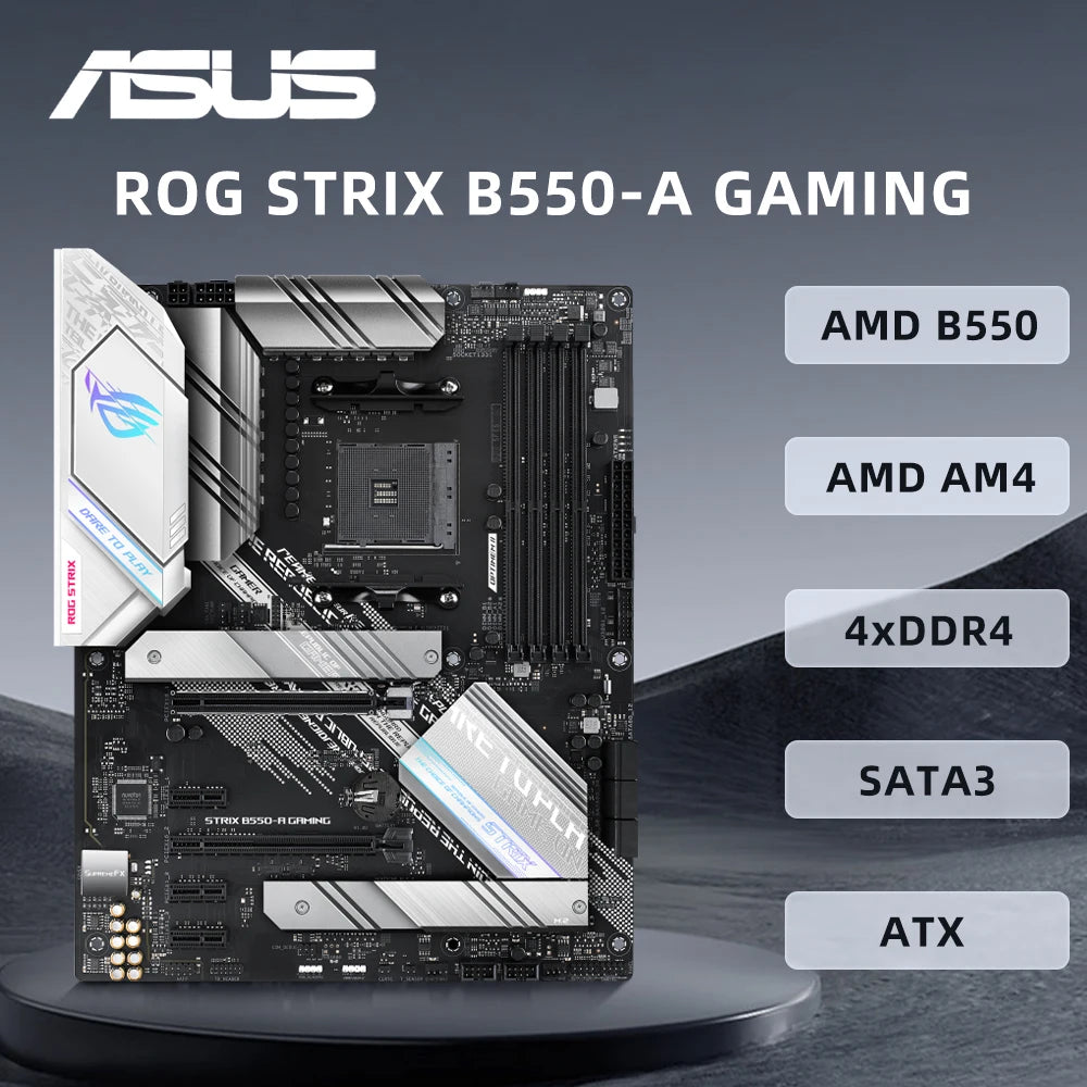 ASUS ROG STRIX B550-A GAMING motherboard supports AMD AM4 Ryzen 7 5700x3D 5700X 5800x3D CPU AMD B550 4xDDR4 PCIe 3.0, 2x M.2 ATX