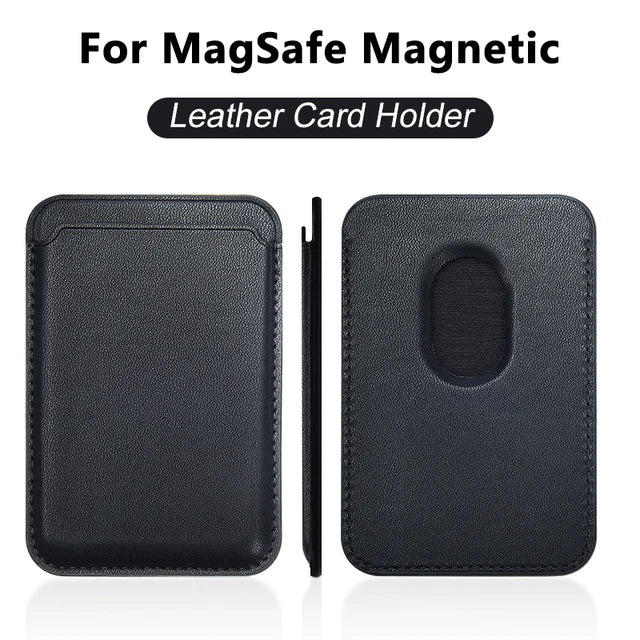 For Magsafe Leather Magnetic Wallet Case For iPhone 14 12 15 13 Pro Max Magnetic Card Bag Cover Samsung S23 S22 Ultra Accessory