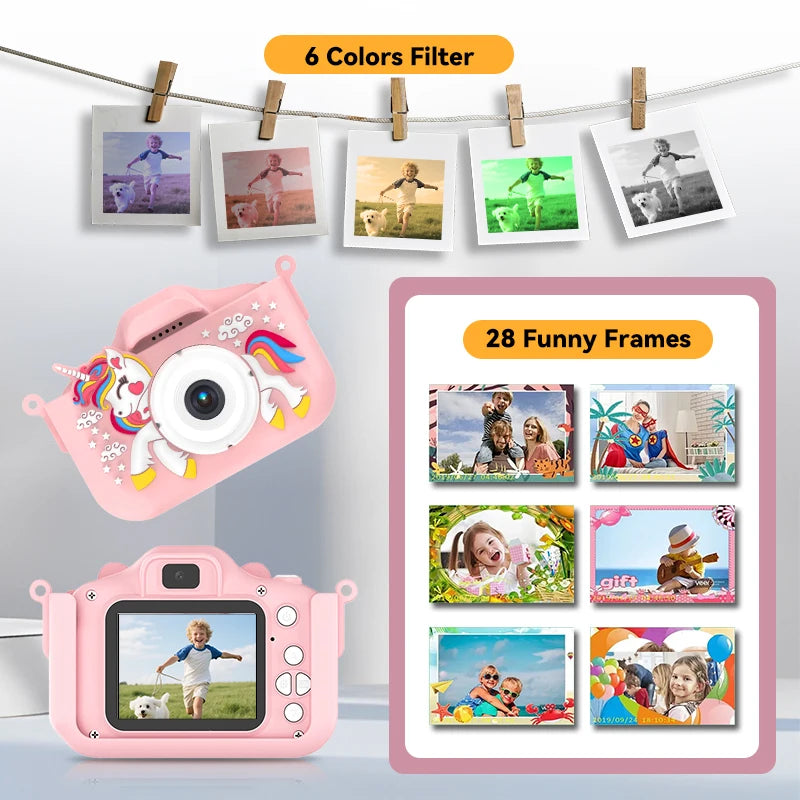 Christmas Children Camera HD 1080P Toddler Digital Video Camera 2.0inch Kids Camera with Silicone Cases Toys for Christmas Gifts