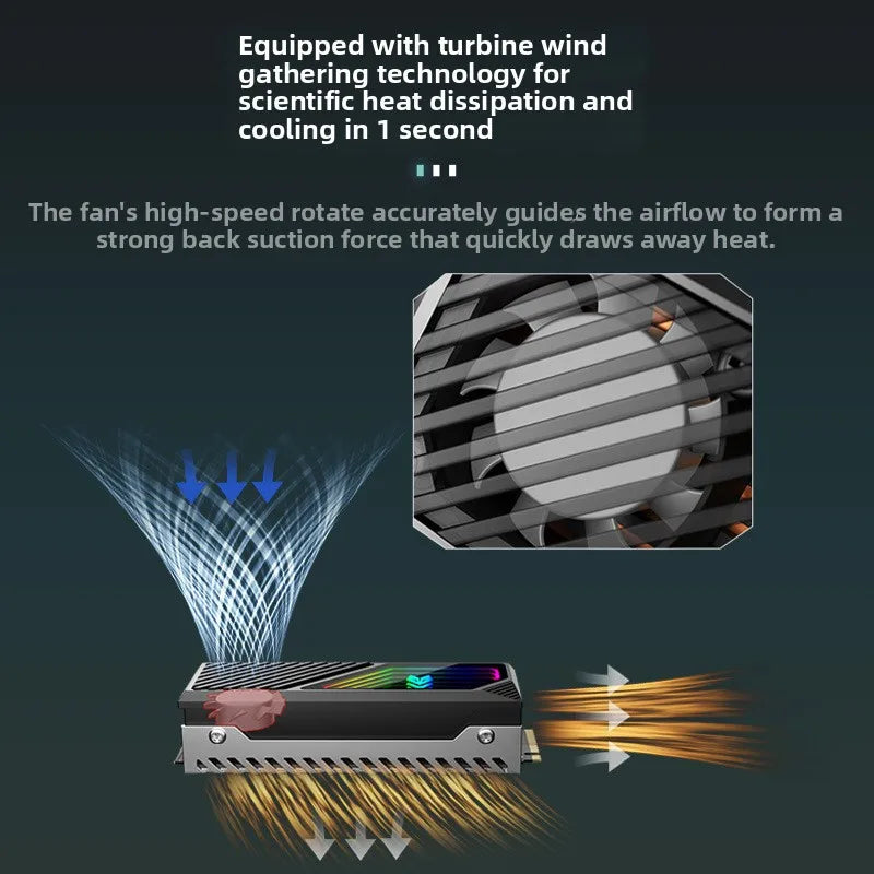 COOLMOON M2 SSD Heatsink for NVME 2280 Brass Cooling Fin Thermal Pad Computer PC SSD Cooler Heat Sink for M.2 Solid State Drive