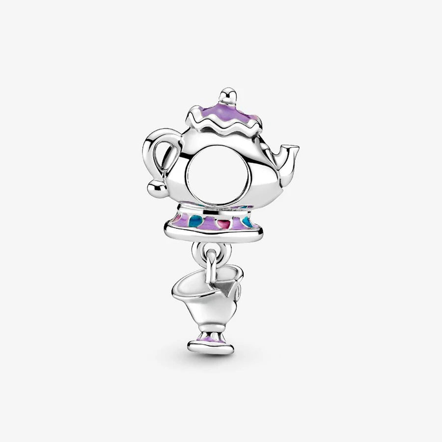 New 925 Silver Gold Bear Love Dog Bead Eternal Lucky Leaf Pumpkin Car Pendant Fashionable DIY Charm Exquisite Jewelry Gift