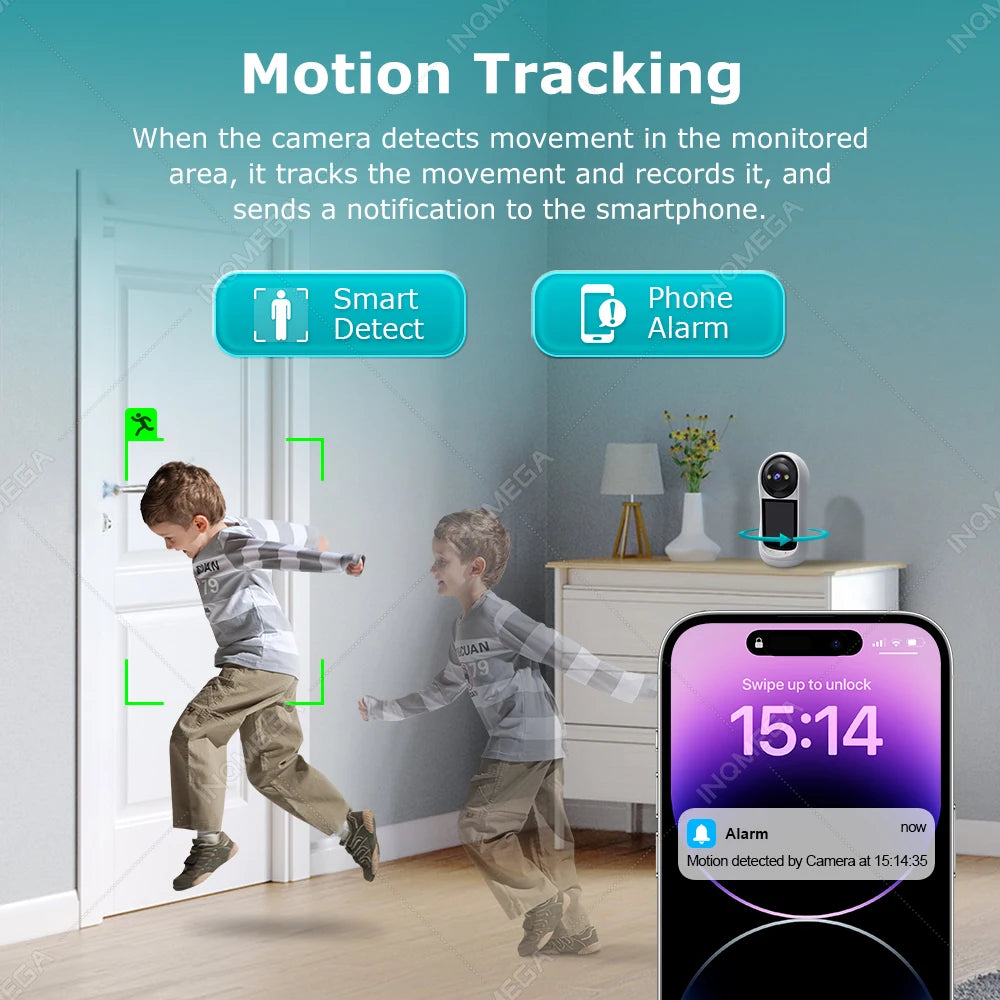 3MP WiFi Camera ICSEE Indoor Wireless IP Surveillance Camera with Screen Automatic Tracking Security Baby Monitor