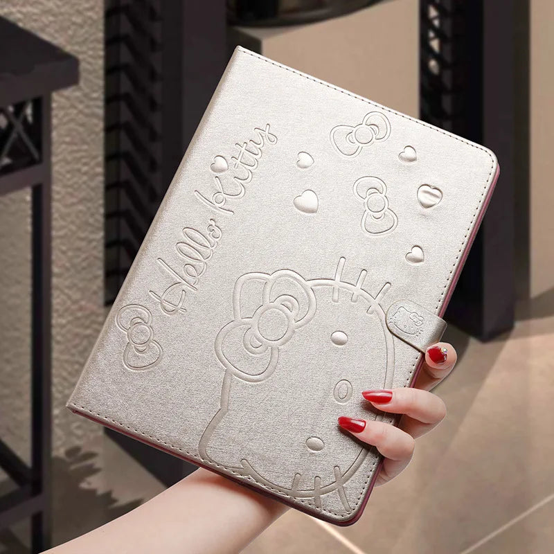 For iPad 2025 11th 10th Gen 11 in A16 iPad Pro 11 6th 5th 7th 8th 9th Gen 10.2 Air6 7 Mini 7Cartoon Hello Kitty Anti-drop Cover