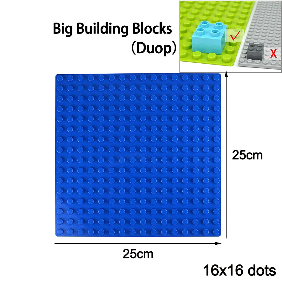 Classic Baseplate 32*32 16X32 16X16 Dots Building Blocks Bricks Base Plates DIY Plastic Board Building Blocks Construction Toys