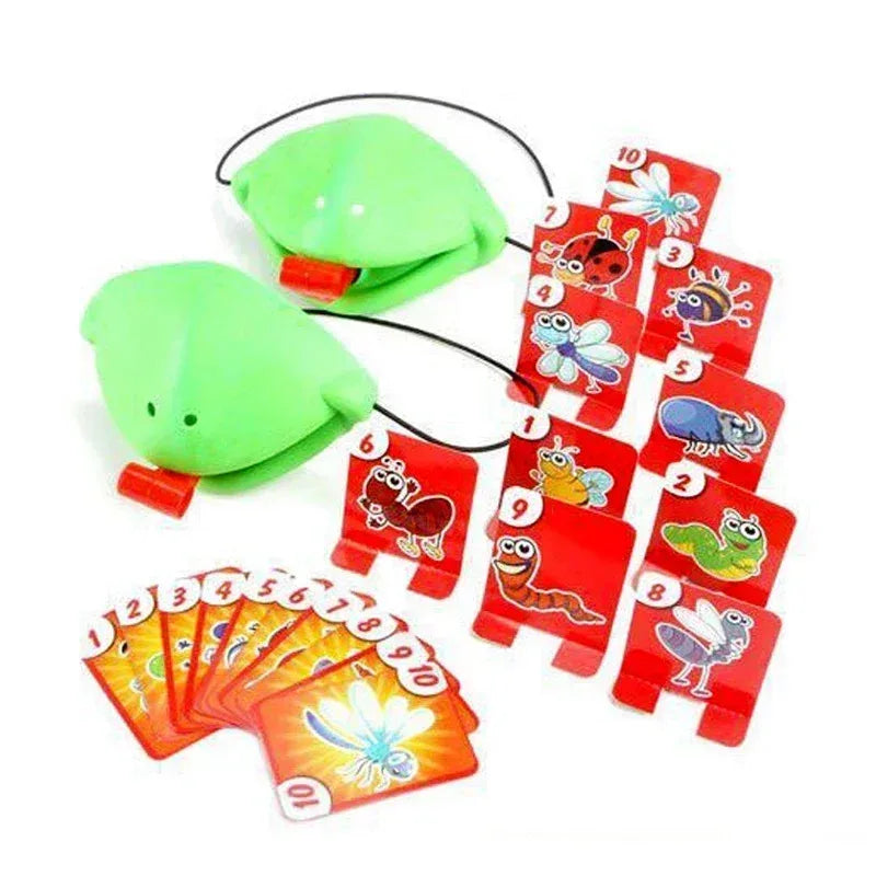 Board Games for Children Family Party Toys Frog Mask Wagging Tongue Lick Cards Antistress Funny Desktop Puzzle Game Toys