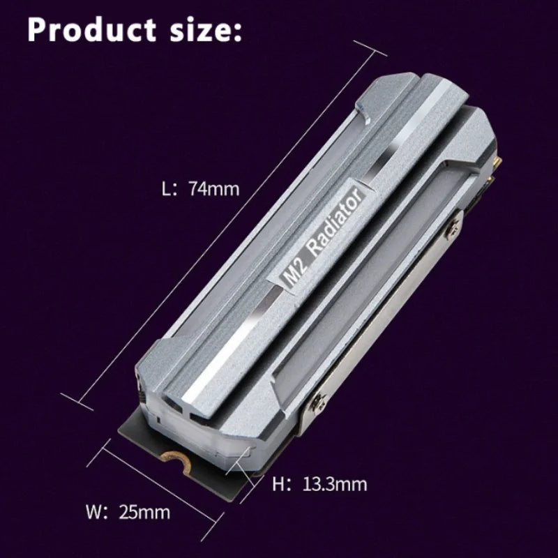 ICE Whale M.2-１ ARGB Sync Computer M.2 2280 SSD Radiator Aluminum M.2 Nvme Cooler Heatsink Solid State Drive Heat Sink Cooler