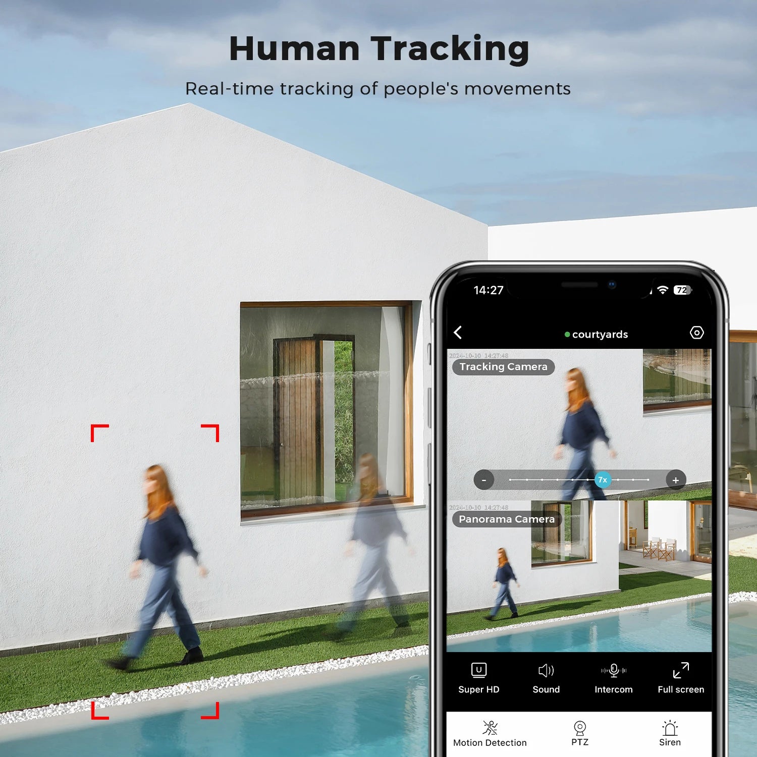 BESDER 15MP Wifi Camera Outdoor Dual Screen 10X Digital Zoom CCTV Video Surveillance Cam PTZ 8MP Security IP Camera O-Kam Pro