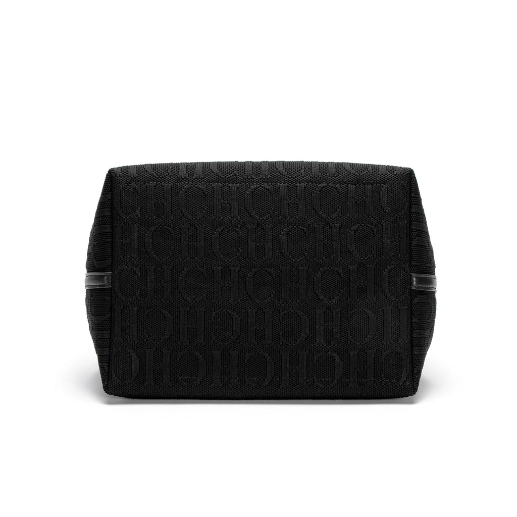 CHCH Tote Bag New Large Capacity Black Simple Knitted Shopping Bag 27*20*28cm