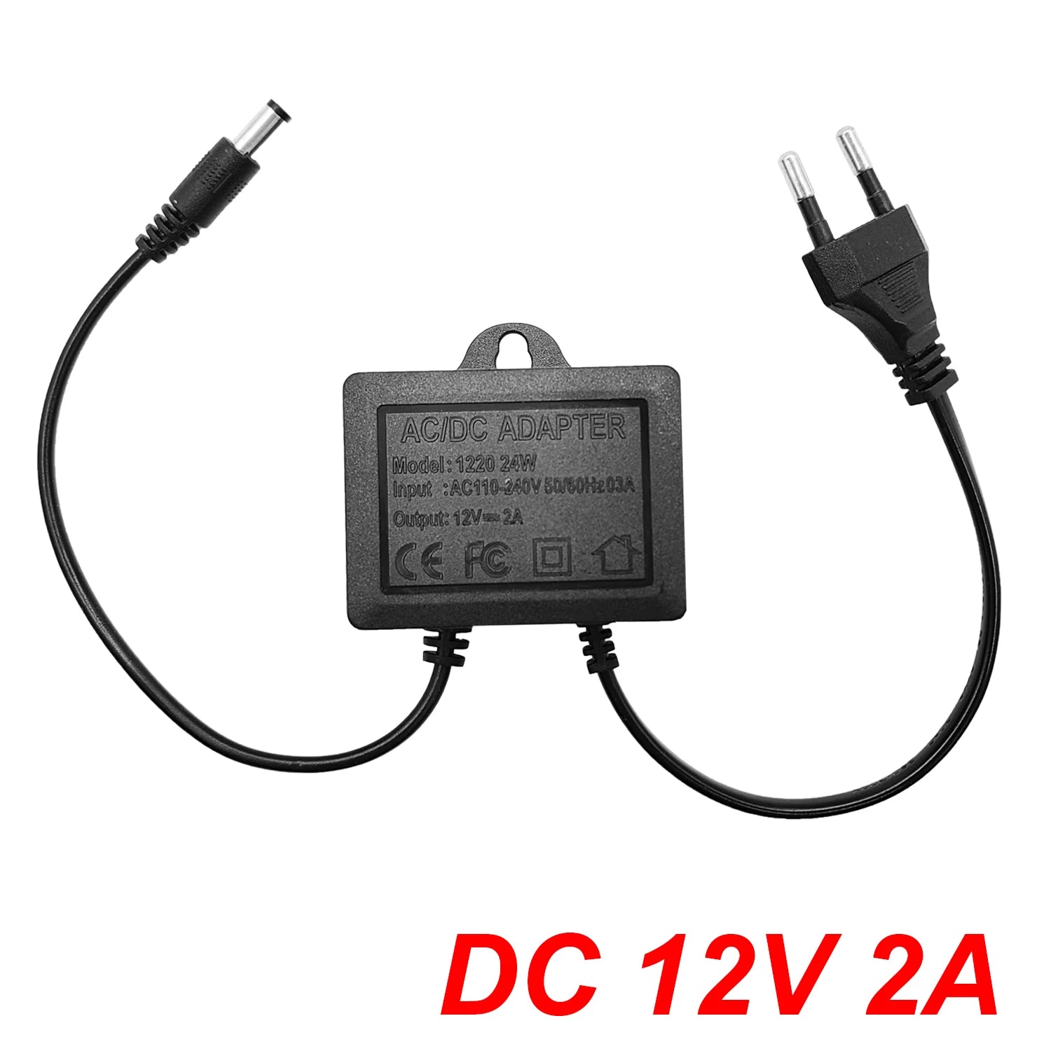 Power Adapter DC12V 2A EU Plug Outdoor Waterproof For CCTV Security Surveillance Camera Charger NVR DVR Router Input AC110V-240V