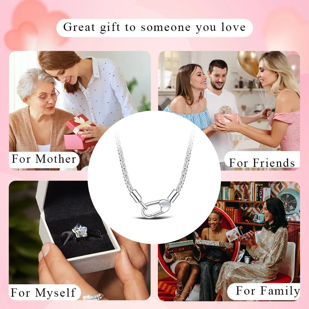 2025 Original Innovative Necklace 925 Sterling Silver Spring Clasp Popcorn Necklace Simple Fashion Women's Necklace Holiday Gift