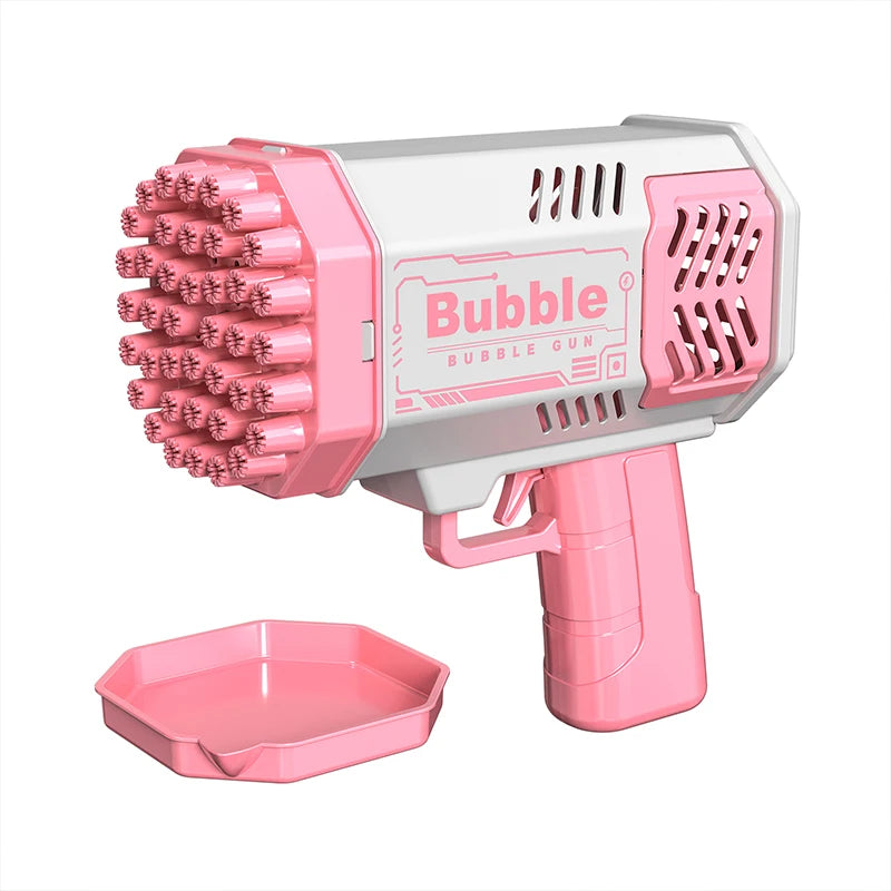 40 Hole Rocket Launcher Handheld Portable Electric Automatic Bubble Gun Party Birthday Gift Toy(without Bubble Water)