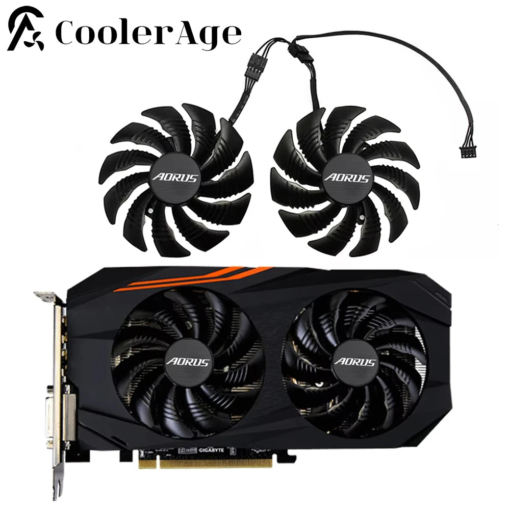 For Gigabyte AORUS Radeon RX 570 580 Graphics Card Cooling Fan RX570 RX580 88MM T129215SU PLD09210S12HH Video Card Fan