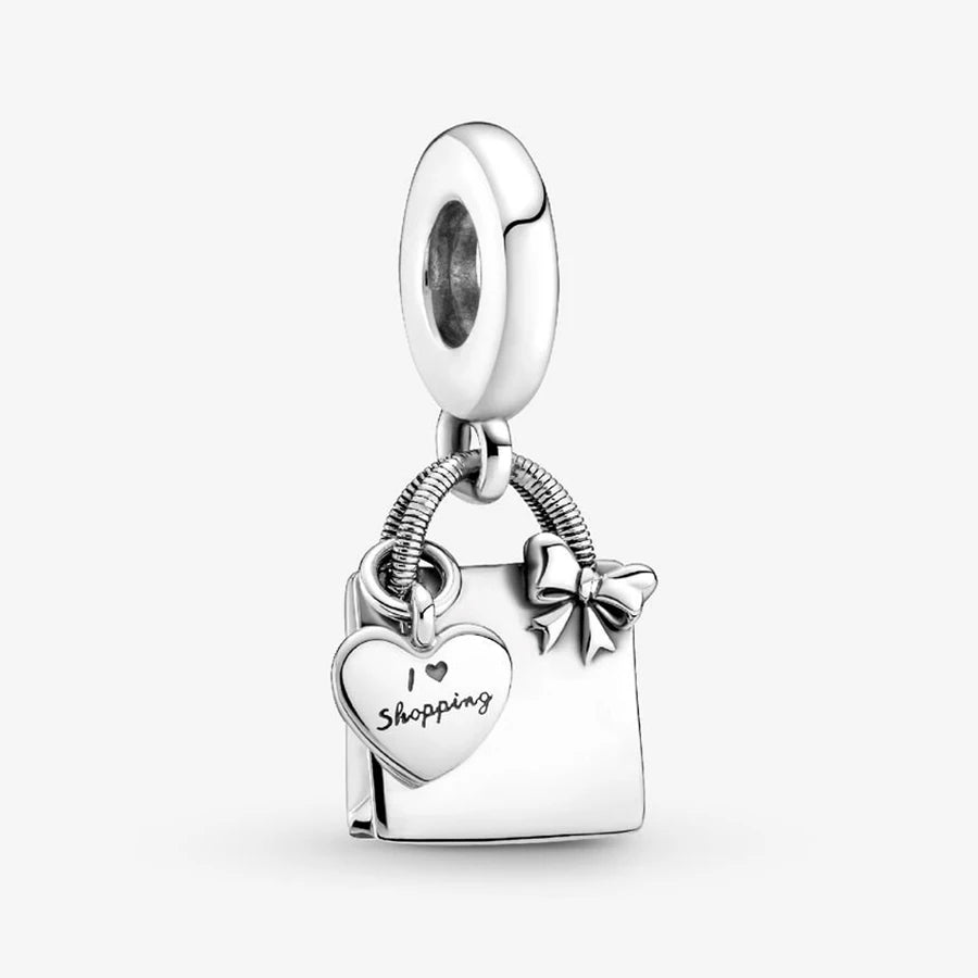 New 925 Silver Gold Bear Love Dog Bead Eternal Lucky Leaf Pumpkin Car Pendant Fashionable DIY Charm Exquisite Jewelry Gift