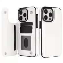 Luxury PU Leather Wallet Case For iPhone 16 15 14 13 12 11 Pro Max SE X XR XS Max 8 7 Plus Kickstand Card Holder Slots Cover