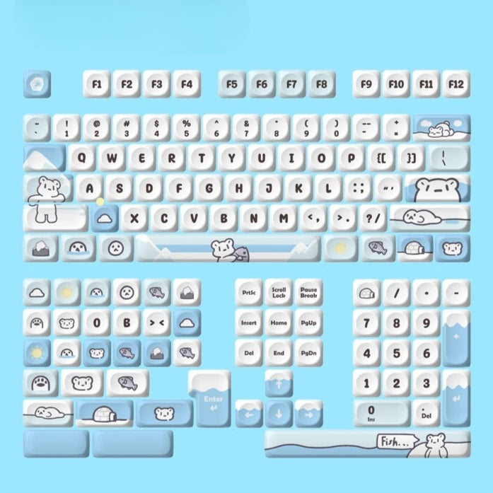 Various Adorable Theme Keycaps for Mechanical Keyboard Pink Green Blue Purple Keycaps MOA for Custom Gaming Keyboard