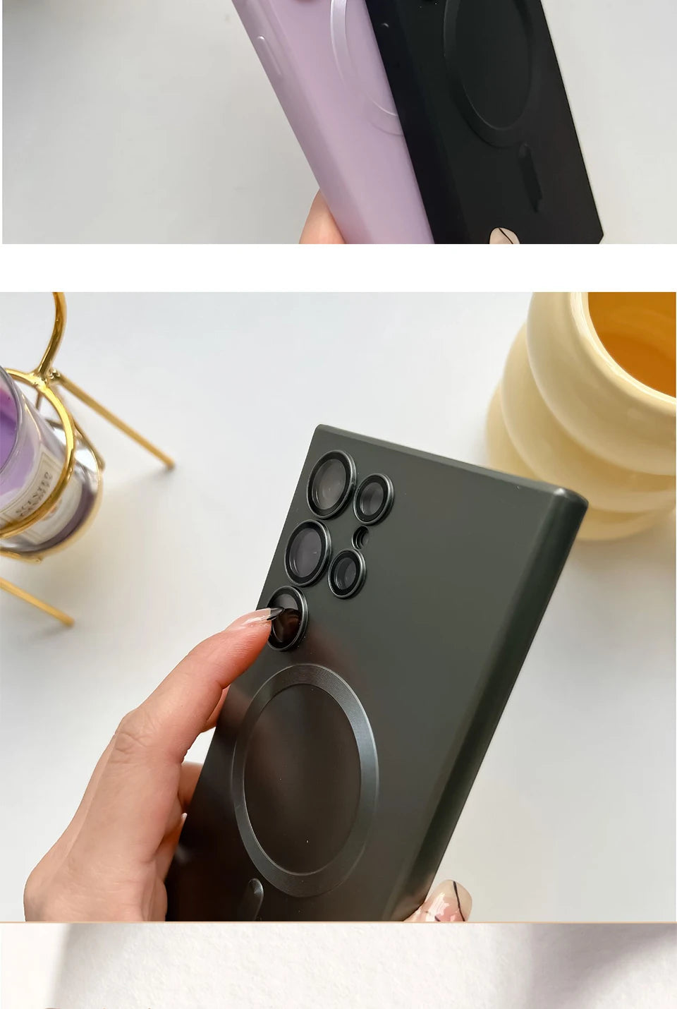 Original For Magsafe Magnetic Silicone Case For Samsung Galaxy S25 S23 S22 S21 S24 Ultra Plus Matte Cases Wireless Charge Cover