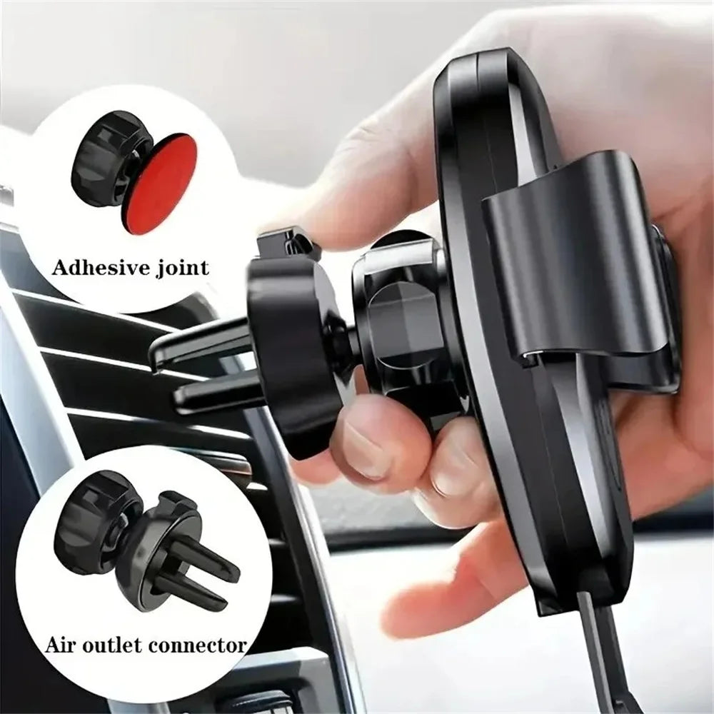 Wireless Car Charger Gravity Induction Mobile Phone Holder Car Air Outlet Bracket Fast Charging Stand for iPhone Samsung Xiaomi