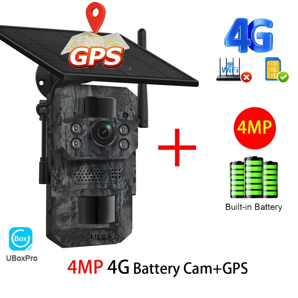 4G Trail Camera HD Video 12MP Images PIR Super-Fast Reflex Trigger Night Vision Wildlife Camera with APP Infrared Camera
