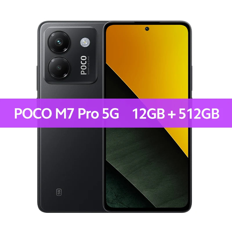 【Brand+】Newest POCO M7 Pro 5G Global Version Dimensity 7025-Ultra 120Hz FHD+ Eye-care AMOLED Display 5110mAh Battery NFC