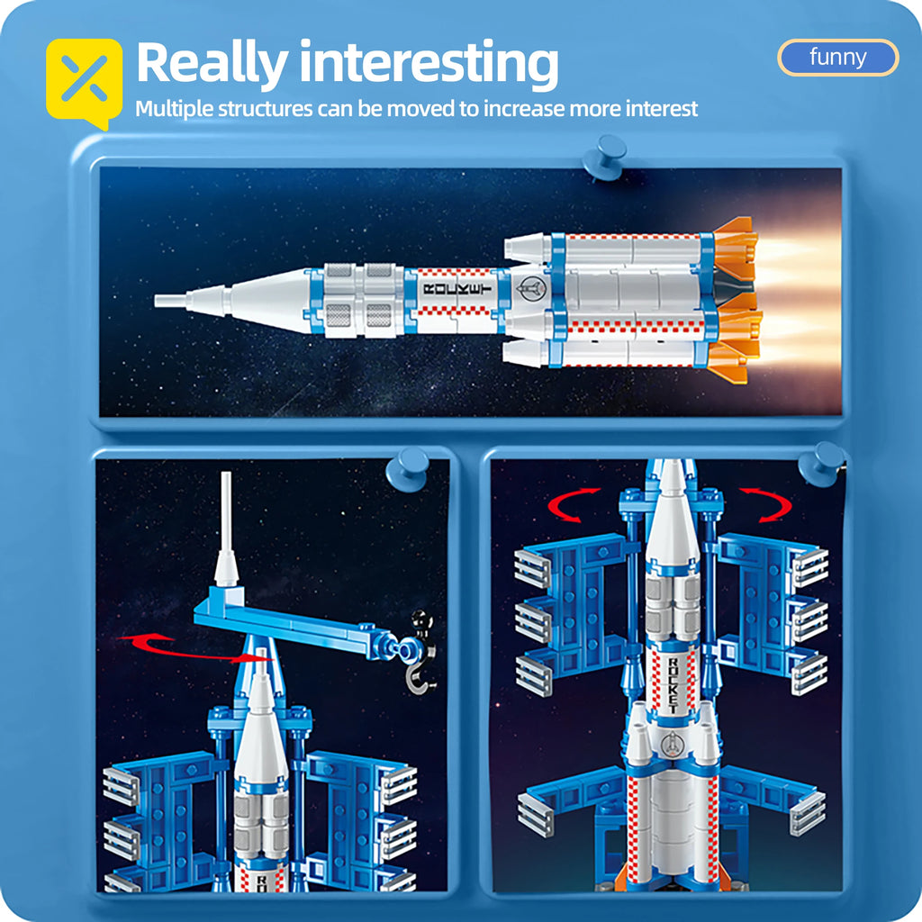 ToylinX 133 PCS Space Exploration Shuttle Building Set Toys Space Rocket Building Toys for Kids Educational Toy for Boys Girls