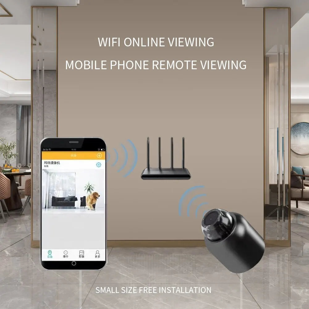 X5 Mini Camera HD1080P Compact Wireless WIFI Camera with Recording Function Suitable for Outdoor Camping at Home