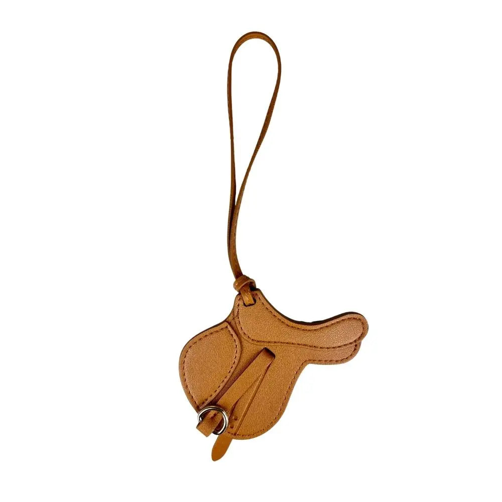 Equestrian Elegance Crafted Saddle Bag Charm - Statement Piece Made with Premium Thick PU Leather, Palmsize