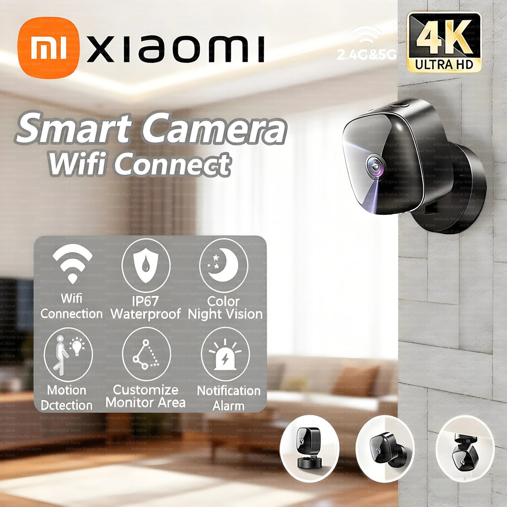 Xiaomi 4K HD Mini Camera Wifi Camera Wireless Security Protection Remote Monitor Camcorders Video Surveillance Home Smart Camera