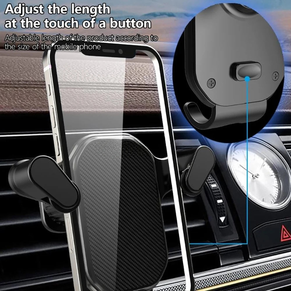 Universal Car Air Vent Phone Holder Gravity Clip Mount 360° Rotation Adjustable Bracket For iPhone Samsung Mobile Phones Stand