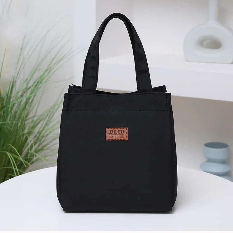 Large-capacity Simple Bento Bag for Going Out and Taking Lunch to Work Aluminum Foil Insulated Lunch Box Bag Handbag 2025