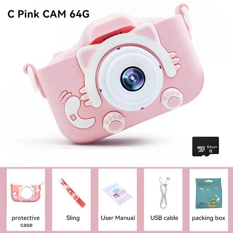 Christmas Children Camera HD 1080P Toddler Digital Video Camera 2.0inch Kids Camera with Silicone Cases Toys for Christmas Gifts