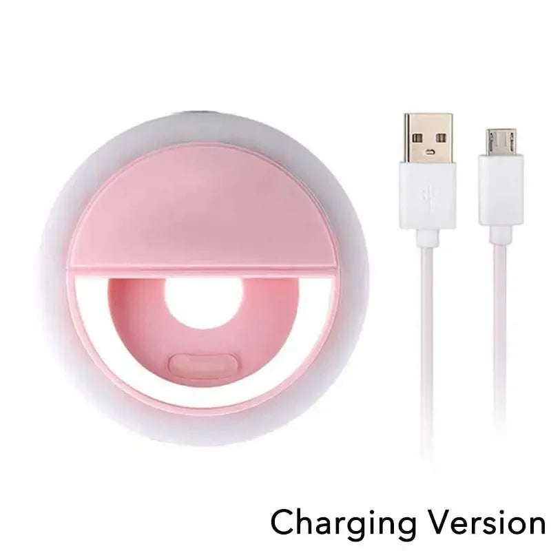 Mobile Phone Fill Light USB Charge Led Selfie Ring Light Phone Live Broadcast Video LED Selfie Ring Lamp For All Smartphone