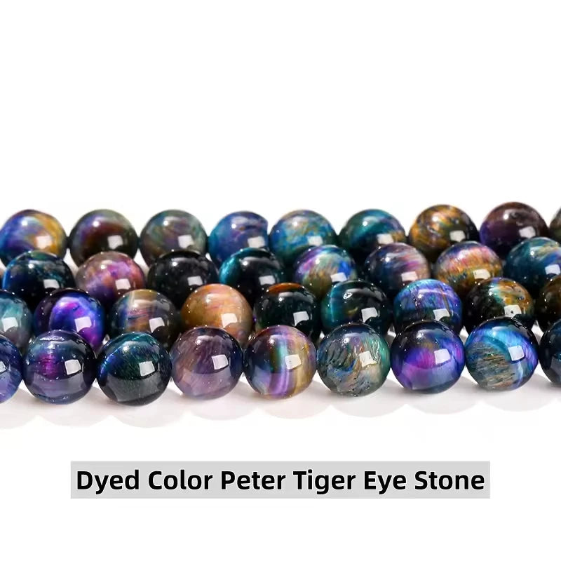 Natural Stone Yellow Red Blue Tiger's Eye Bead Round Loose Spacer Bead 4-12mm For Jewelry Making Diy Necklace Bracelet Accessoy