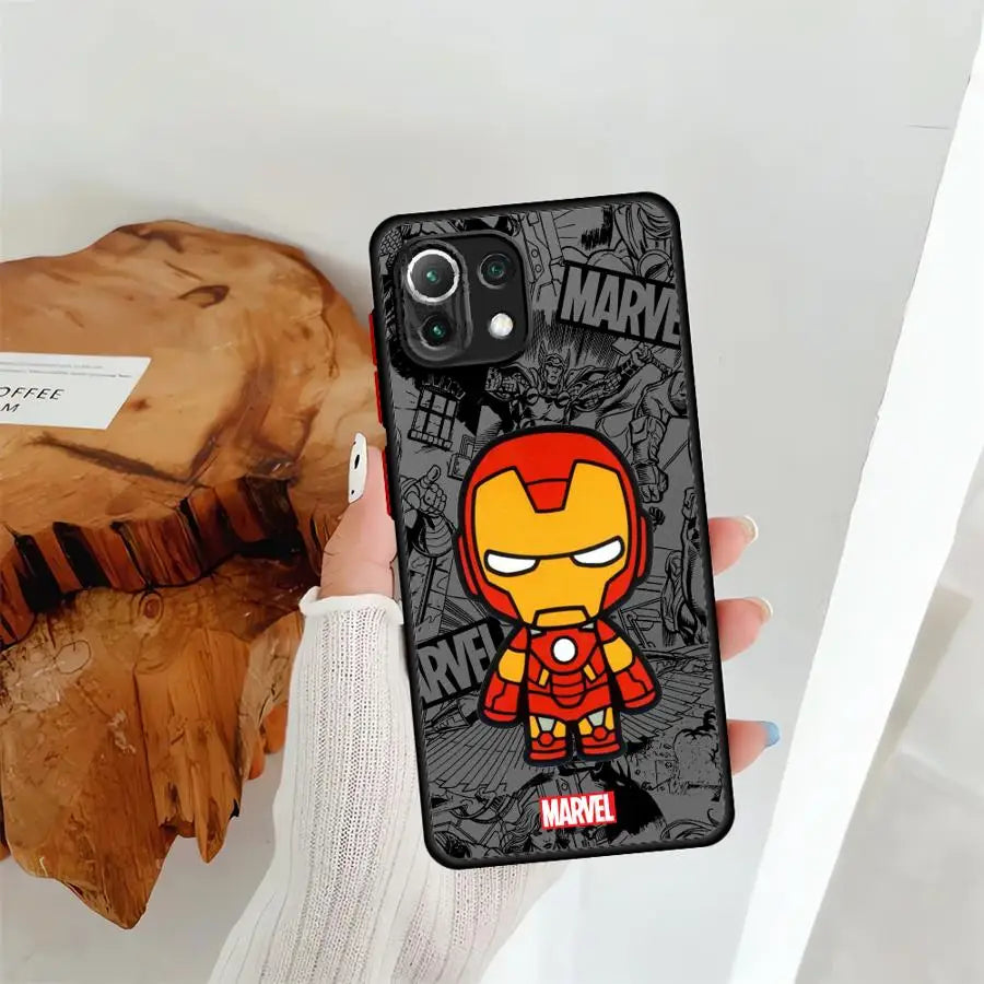 Case for Xiaomi Mi 11T 14 13 Pro 13 11 Lite 12T 12x 10T Back Phone Cover Cartoon Marvel Groot Spiderman