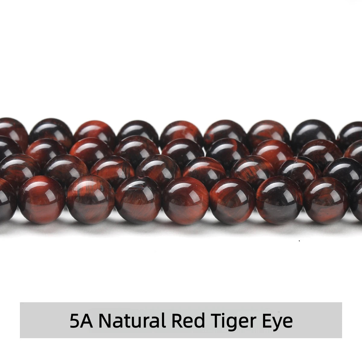 Natural Stone Yellow Red Blue Tiger's Eye Bead Round Loose Spacer Bead 4-12mm For Jewelry Making Diy Necklace Bracelet Accessoy