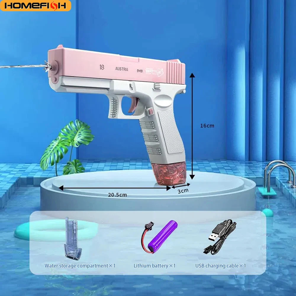 Automatic Electric Water Gun 500cc Large Capacity Super Strong Distance 10m Children and Adults Leak Proof Water Battle