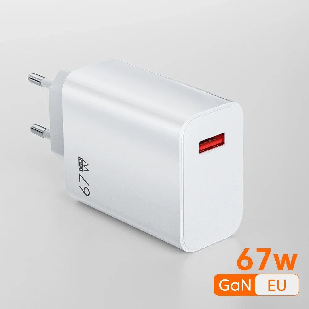 67W USB Fast Charger For Xiaomi 6A Type C Cable Phone Power Adapter For Mi 12 11 POCO X5 X4 Pro Redmi Note9 10 11 Charging Line