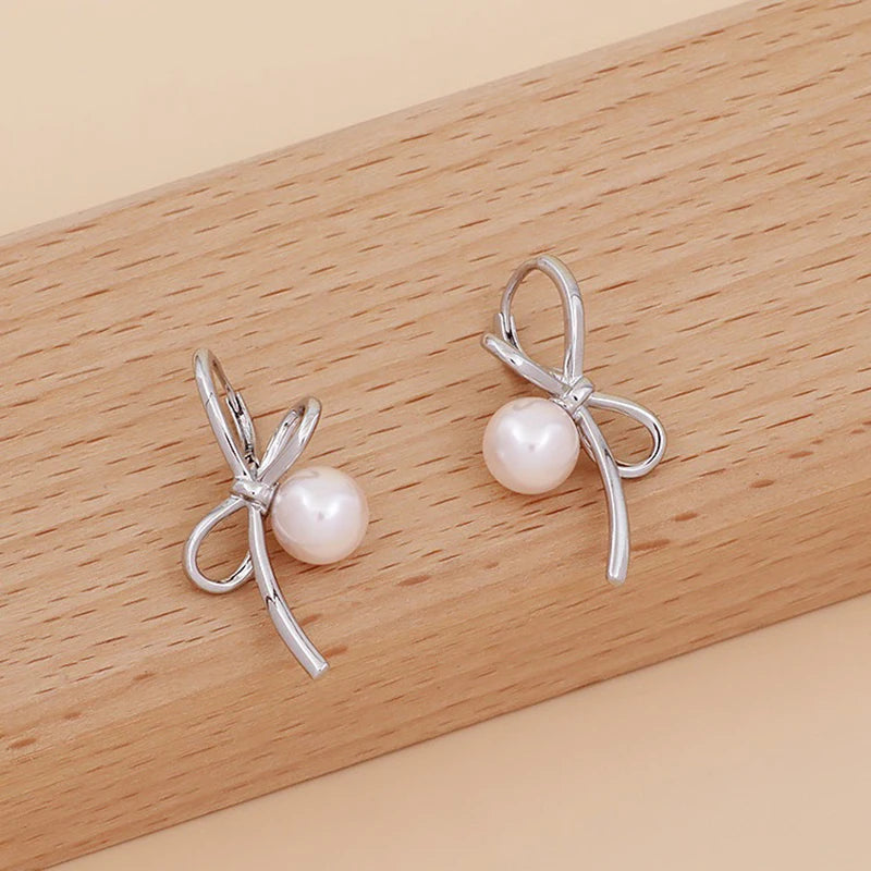New 925 Sterling Silver Stud Earrings Golden Pretzel Clear CZ Geometric Punk For Women Girl Gift Jewelry Dropshipping Wholesale