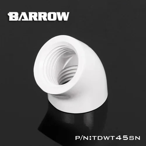 Barrow Black / Silvery / White G1 / 4 '' thread 45 degree Fitting Adapter water cooling Adapter water cooling fitting TDWT45SN