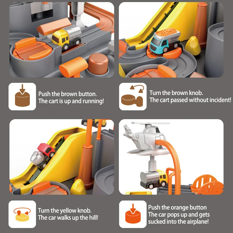 Hot Racing Rail Car Model Train Track Adventure Game Animals Space Rocket Toys Children Educational Brain Mechanical Interactive